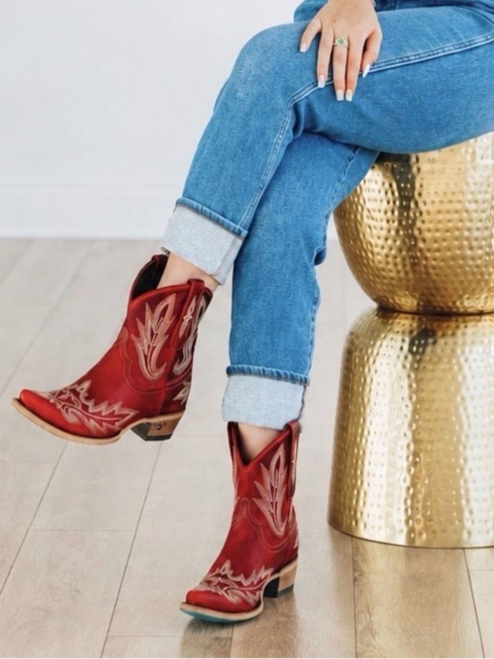 Lane Lexington Smoldering Ruby Red Western Booties Size 8 BNWT Box